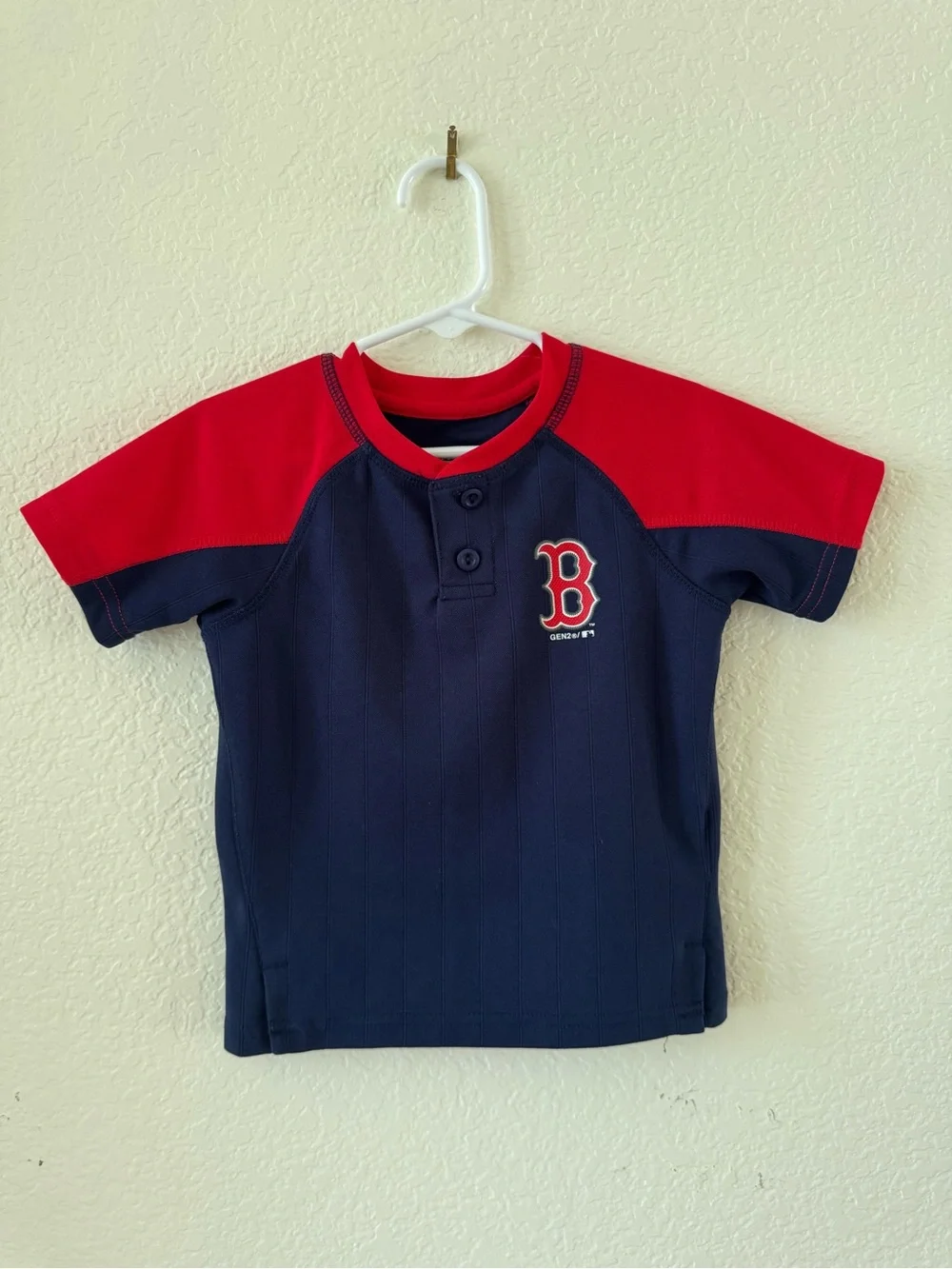 Genuine Merchandise Navy and Red Kids Baseball Jersey
